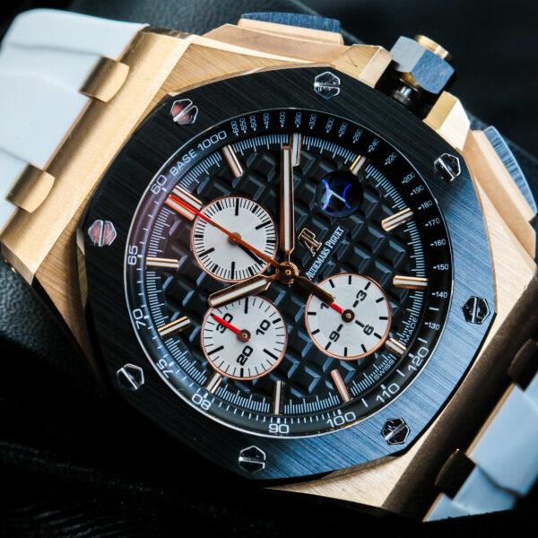 Audemars Piguet Royal Oak Offshore Chronograph Rose Gold Black Ceramic 44mm Box & Archives 26401RO.OO.A002CA.01