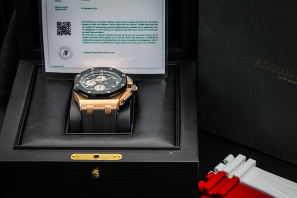 Audemars Piguet Royal Oak Offshore Chronograph Rose Gold Black Ceramic 44mm Box & Archives 26401RO.OO.A002CA.01 - Image 23